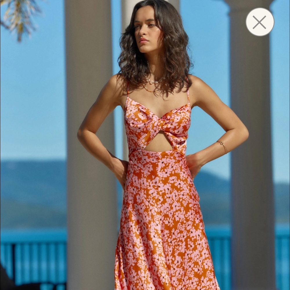 ASTR Farida Cutout Midi Dress - Never Worn